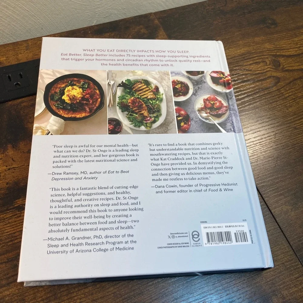 Eat Better Sleep Better Cookbook Dr Marie-Pierre St-Onge Kat Craddock Hardcover